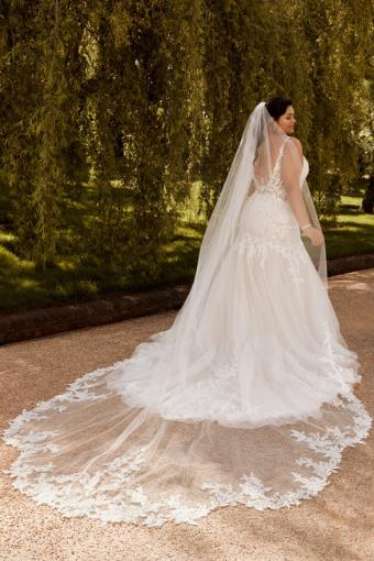 Modern Mermaid Wedding Dress with Sheer Back Kendall $6 thumbnail