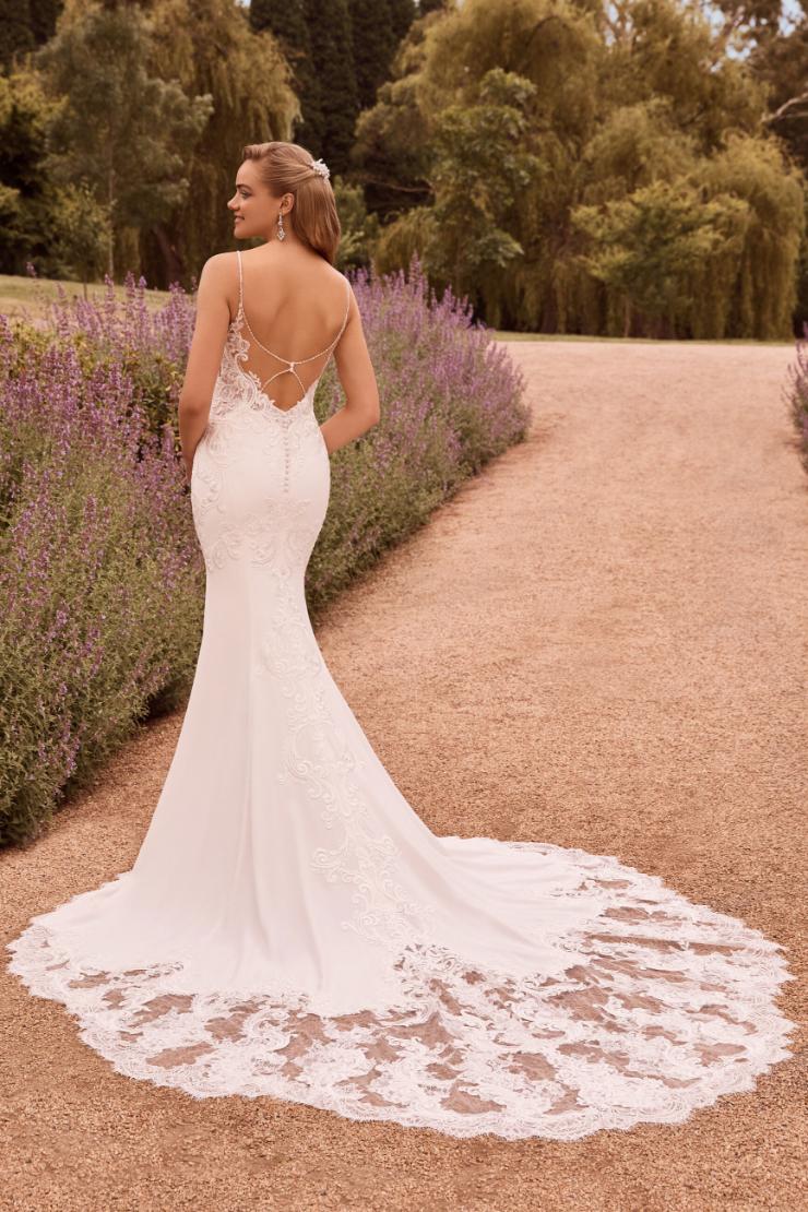 Sexy Crepe Wedding Dress with Lace Train Monique #$1 picture