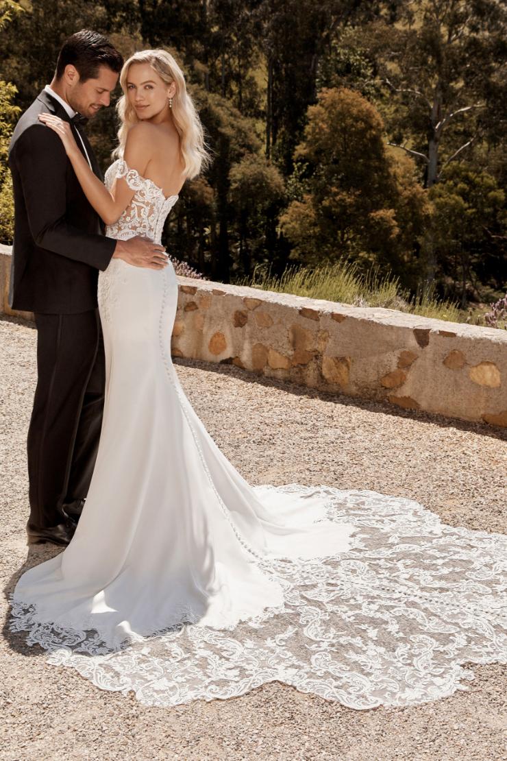 Crepe Wedding Dress with Incredible Lace Train Winona #$0 default picture