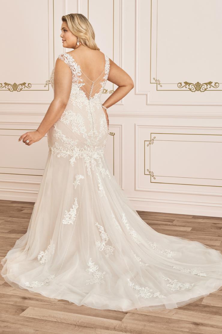 Timeless Wedding Dress with Illusion Neckline Tiarn #$1 picture