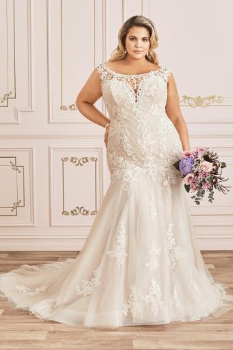 Timeless Wedding Dress with Illusion Neckline Tiarn $0 default thumbnail