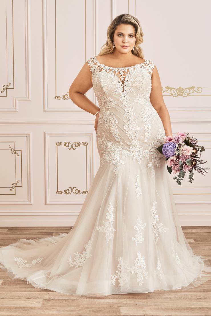 Timeless Wedding Dress with Illusion Neckline Tiarn Thumbnail Image