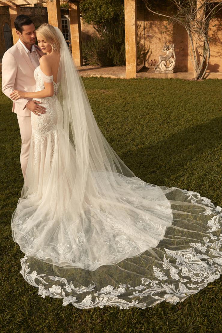 Graceful Soft Tulle Veil with Lace Details