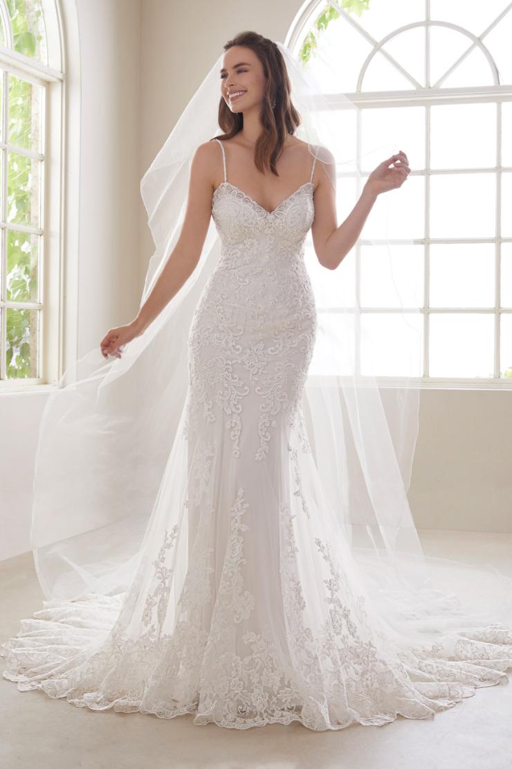 Sexy Lace Wedding Gown with Low Back Aquamarine Thumbnail Image