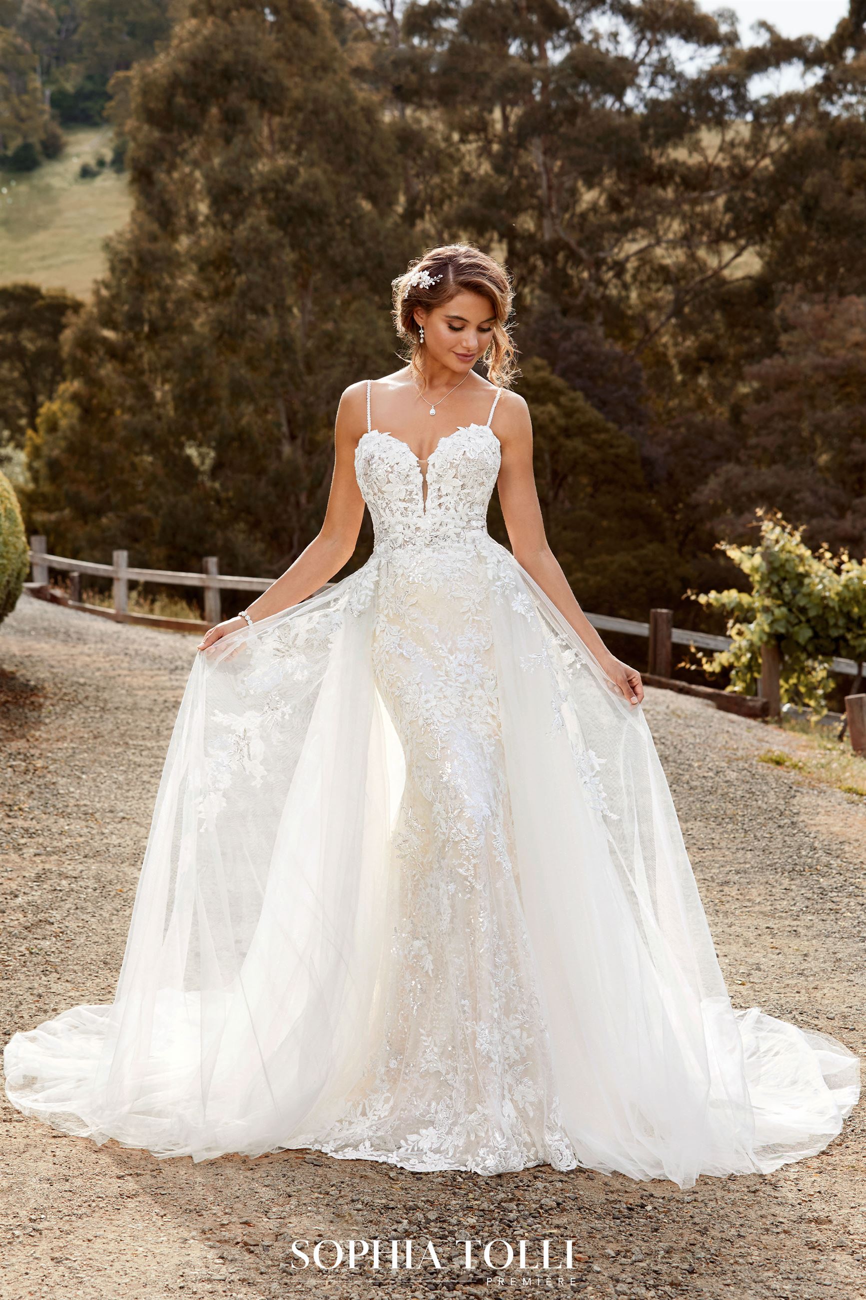 Show-Stopping Two-Piece Lace Wedding Dress Helena $10 autoplay loop mute thumbnail