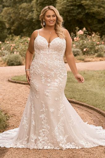 Plus Size Fit and Flare Lace Wedding Dress Valentina $0 default frontface vertical thumbnail