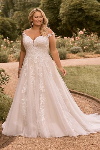 Plus Size Wedding Dress with Corset Back Kensley $0 default frontface vertical thumbnail