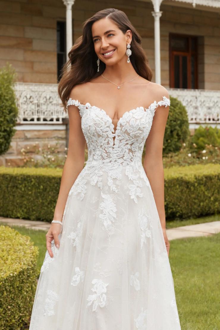 Fairytale Lace Wedding Dress with Illusion Neckline Valerie #$2 picture