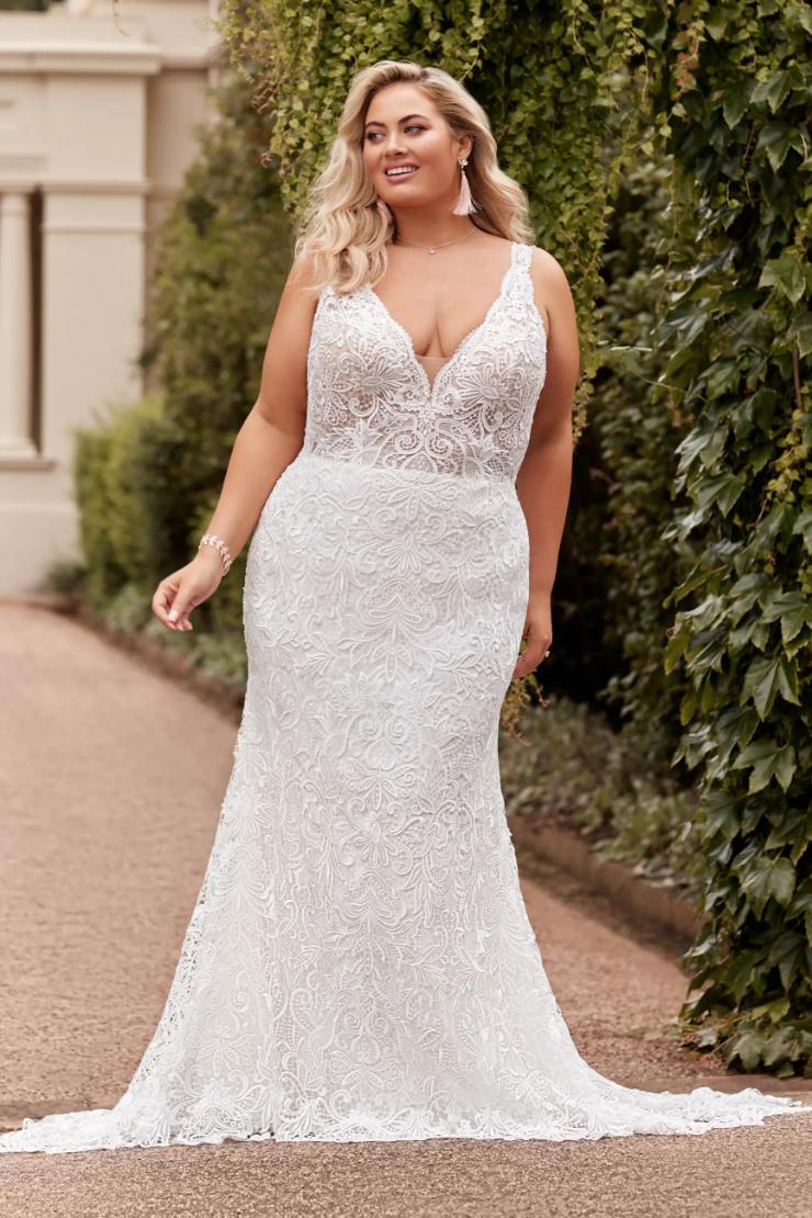 Unique Lace Fit and Flare Wedding Dress Frankie Thumbnail Image