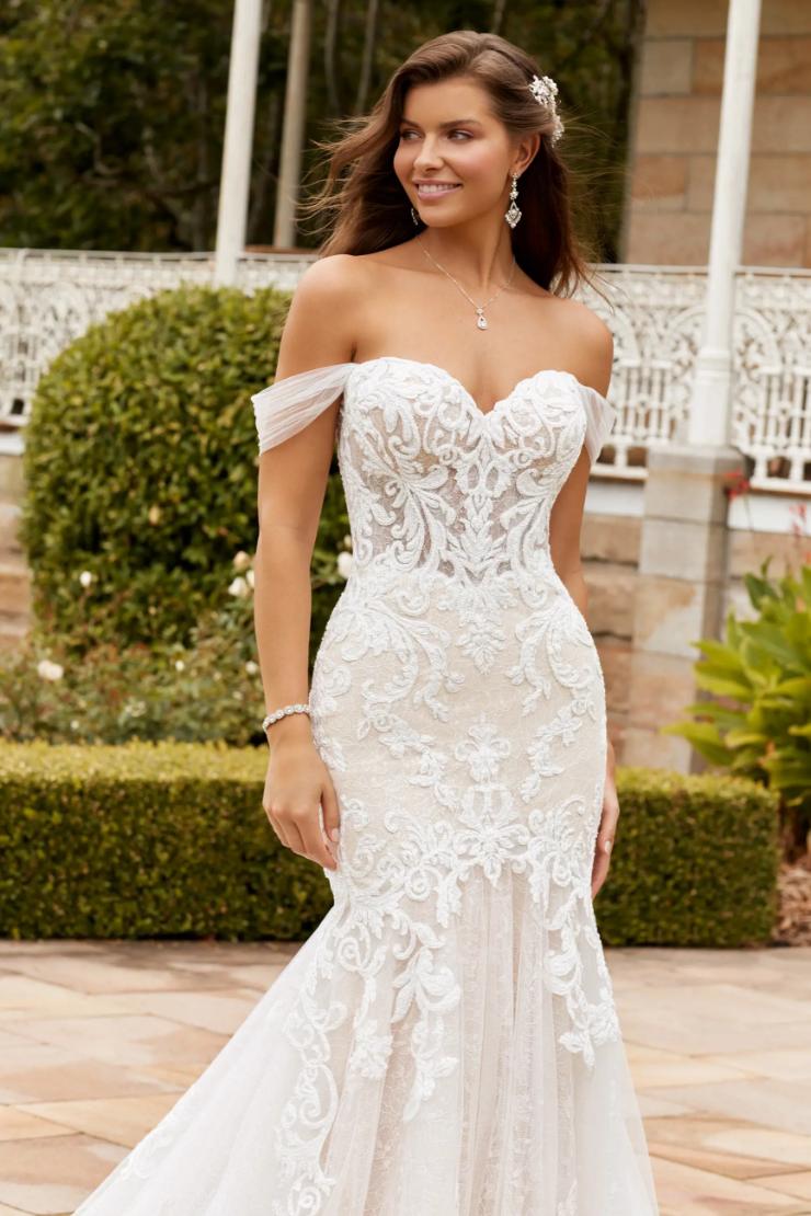 Ethereal Lace Wedding Dress with Off Shoulder Straps Harley #$2 picture