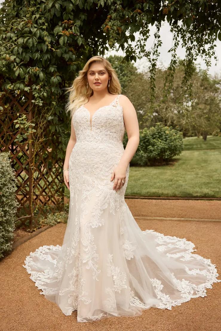 Detailed Lace Bridal Gown with Unique Train Enola #$3 picture