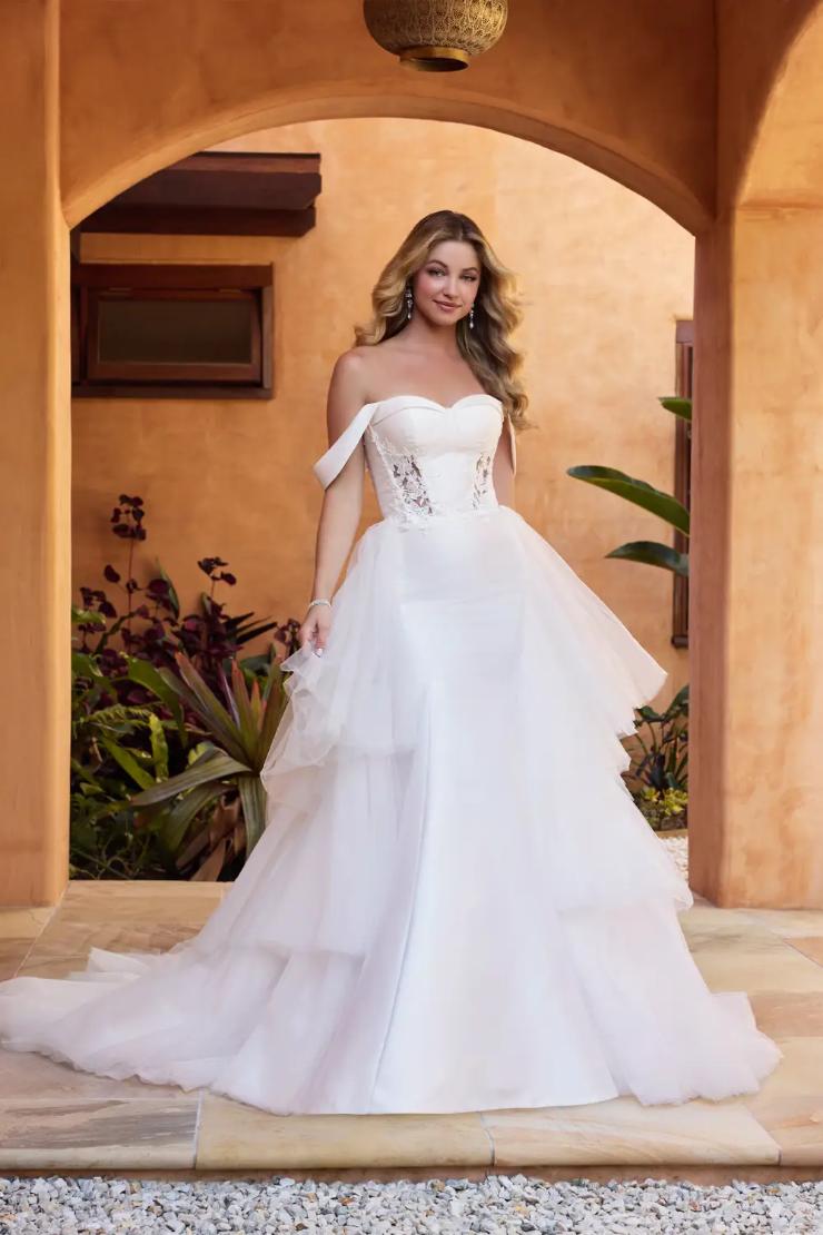 Dramatic Wedding Dress with Unique Detachable Overskirt Kalisha #$0 picture