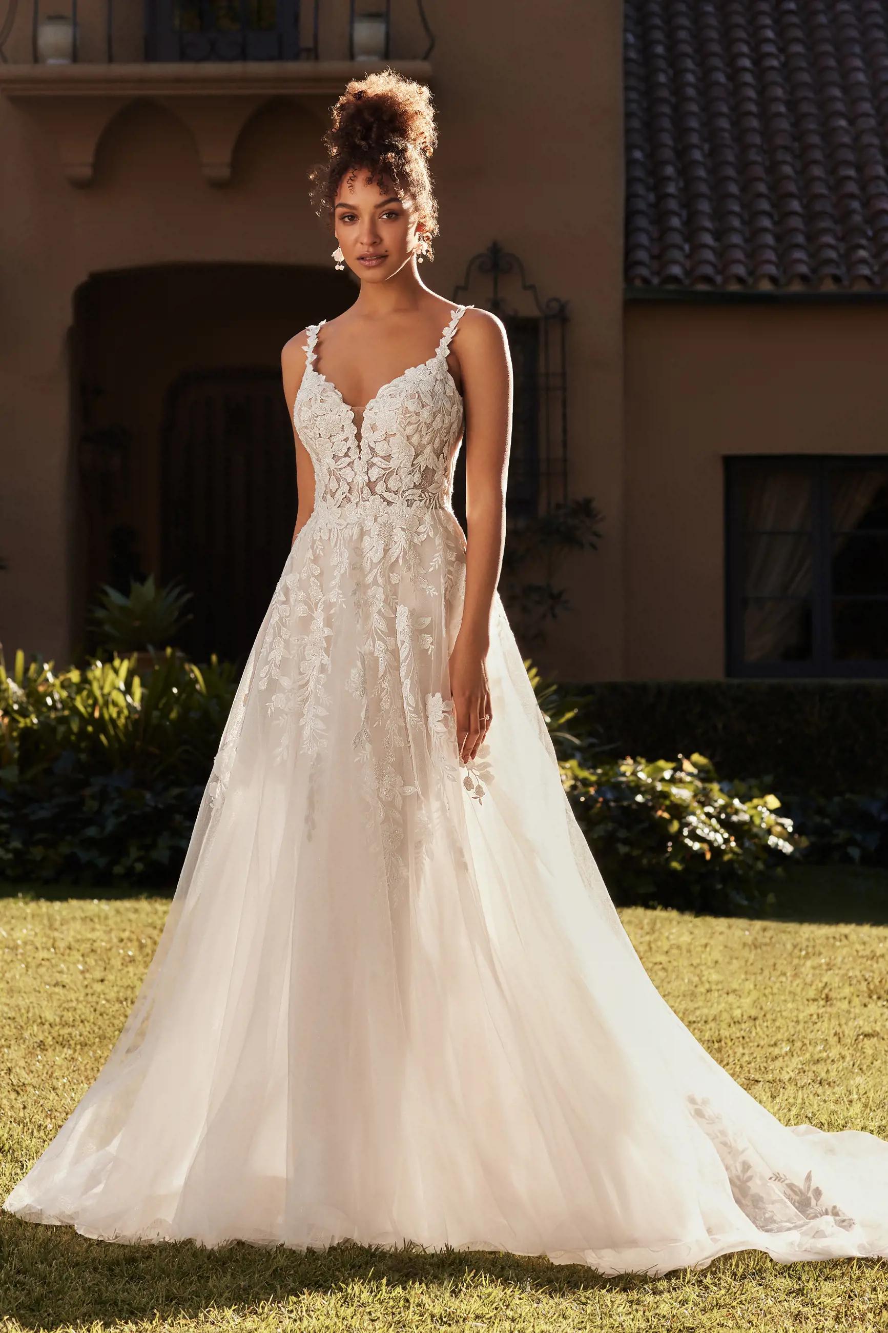 Enchanting A-Line Bridal Gown with Floral Lace Matilda $1 autoplay loop mute thumbnail